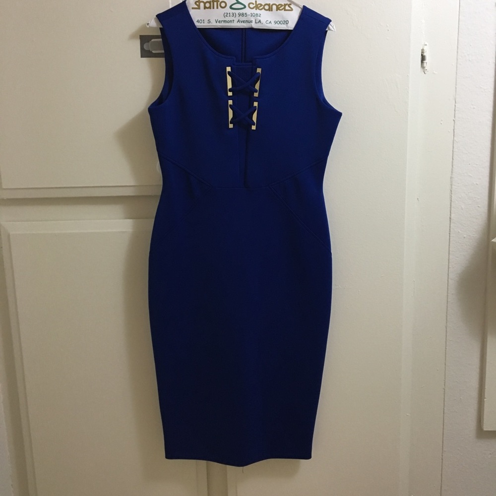 Dark Blue Midi Dress.
